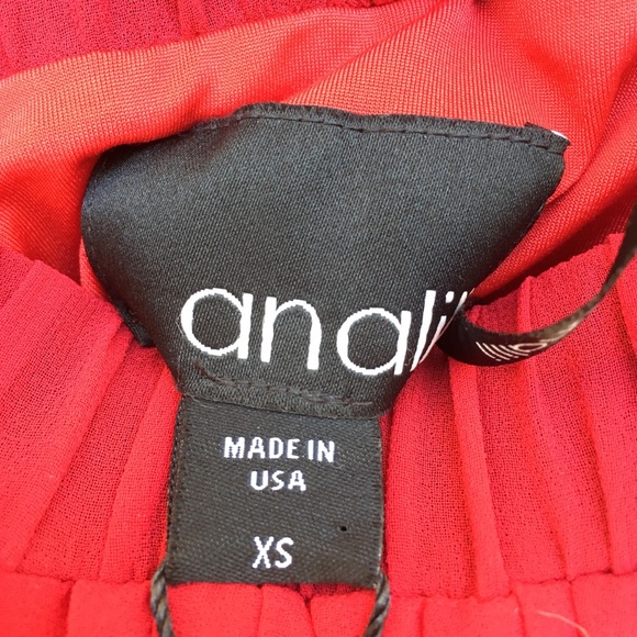 Analili Fiona Tiered Red Dress - Picture 6 of 6